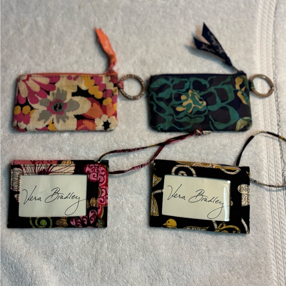 Vera Bradley Wallet and ID Holders-Set/4